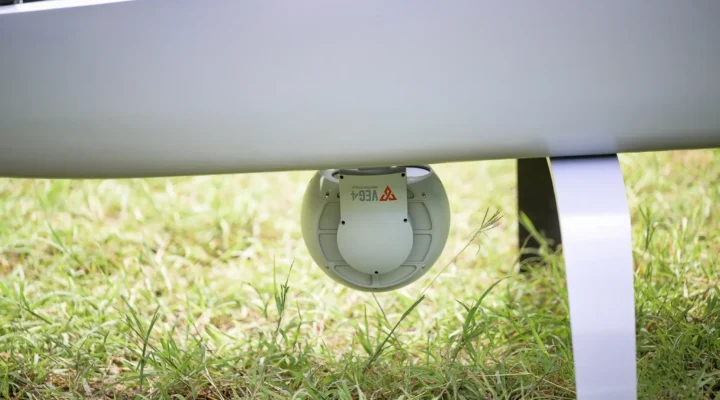 A UAV fuselage with Gimbal Camera.